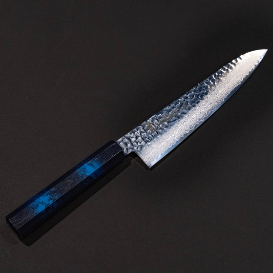 Gyuto VG-10 33 Layers Damascus SAKAI TAKAYUKI  NANAIRO Blue Birch Handle 8.25 inch