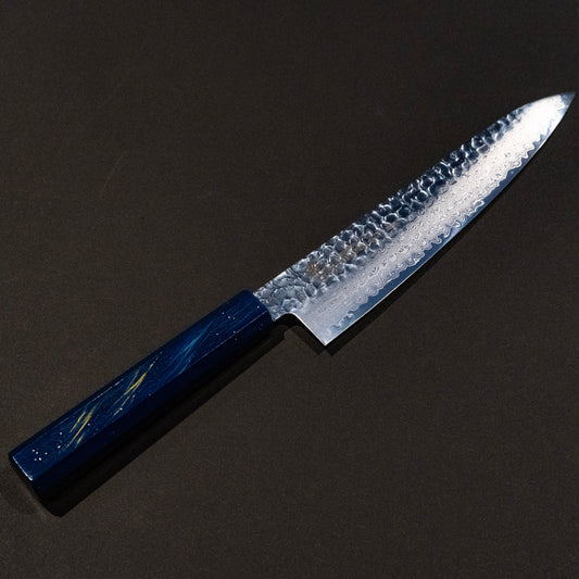 Gyuto VG-10 33 Layers Damascus SAKAI TAKAYUKI Lacquered oak Blue Birch Handle 8.25 inch